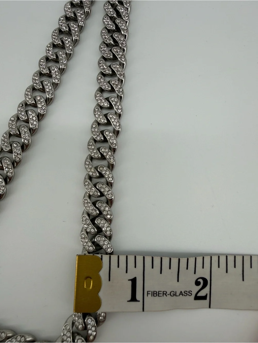 13mm Cuban Link Chain 19” Iced out Premium Choker Necklace 1 pcs